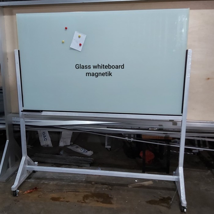 

✨Sale Glass Whiteboard Magnet 100 X 150 Cm Standing Bisa Sameday