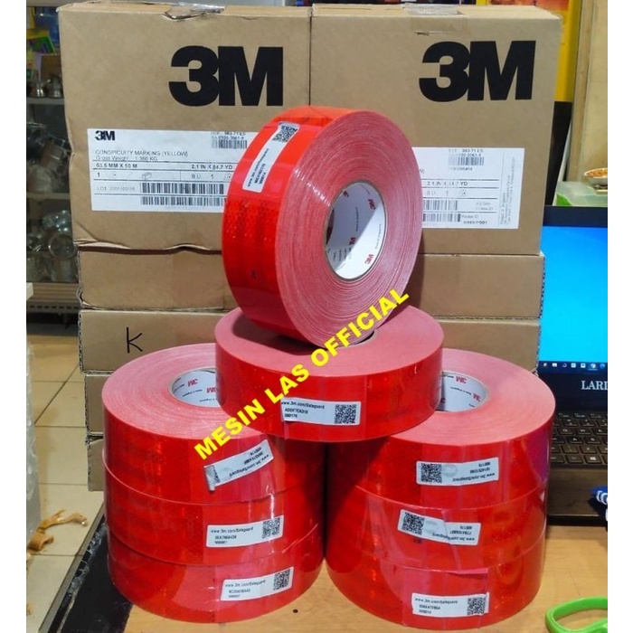 

✨Sale 3M Stiker Reflektor Scotlite Mobil 3M 983-72 Es Red Original Terbaru