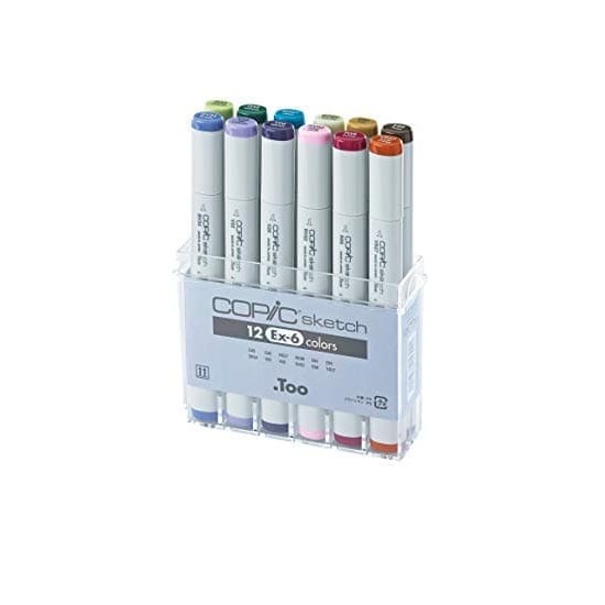 

✨Sale Copic Sketch Marker 12 Colour Set Ex-6 Bisa Sameday