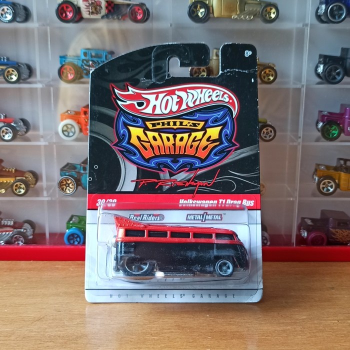 ✅COD Hot Wheels Premium Volkswagen T1 Drag Bus Phil'S Garage Black Orange Bisa Gojek