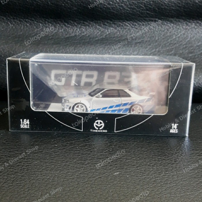 ✨New Time Micro Nissan Skyline Gtr R34 Open Hood - Bonus Diorama Limited