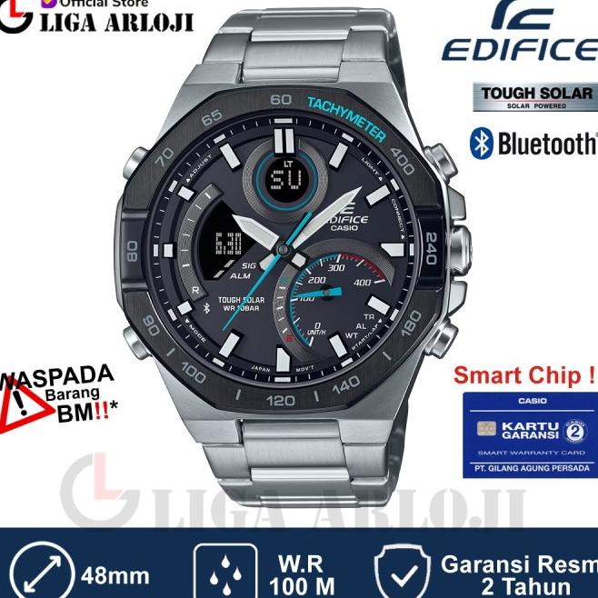 Casio Edifice Ecb-950Db-1Adf Jam Tangan Pria Bluetooth Ecb-950Db-1A