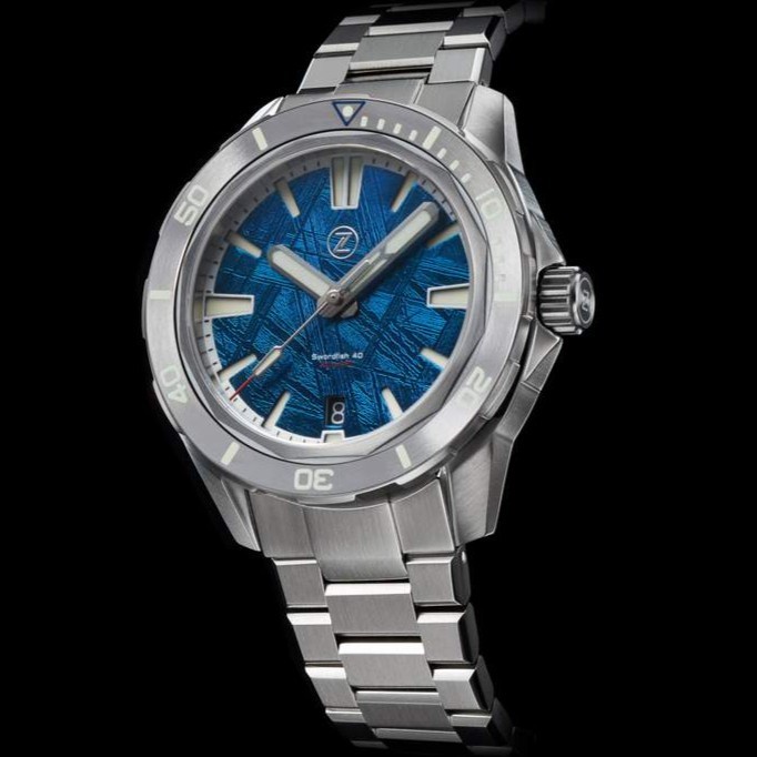 ✅Ori Zelos Swordfish 40Mm Ss Blue Meteorite Dial Limited Edition Diskon