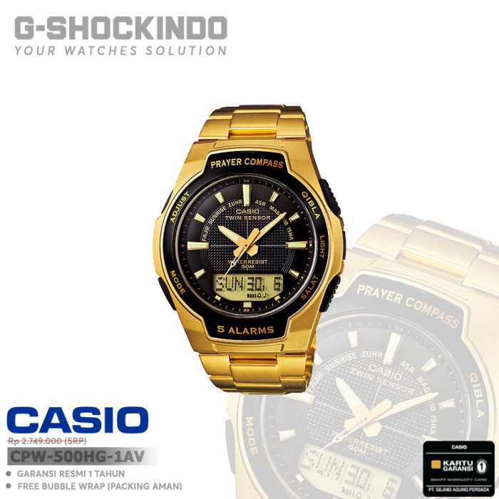 ✅Ori Casio Cpw-500Hg-1Av / Cpw-500Hg-1Avdf Original Berkualitas