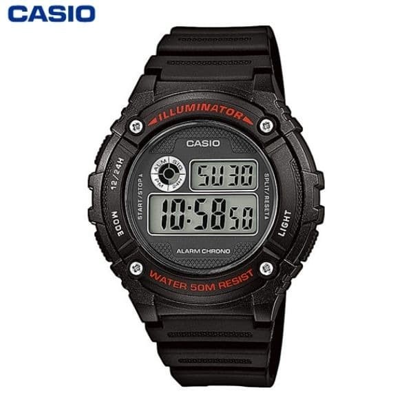 ✅Ori Jam Tangan Pria Casio W-216H-1A Original - W216H Hitam Bisa Sameday