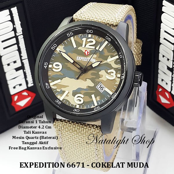 ✅Ori Jam Tangan Expedition 6671 Army  4 Warna Pilihan Diskon