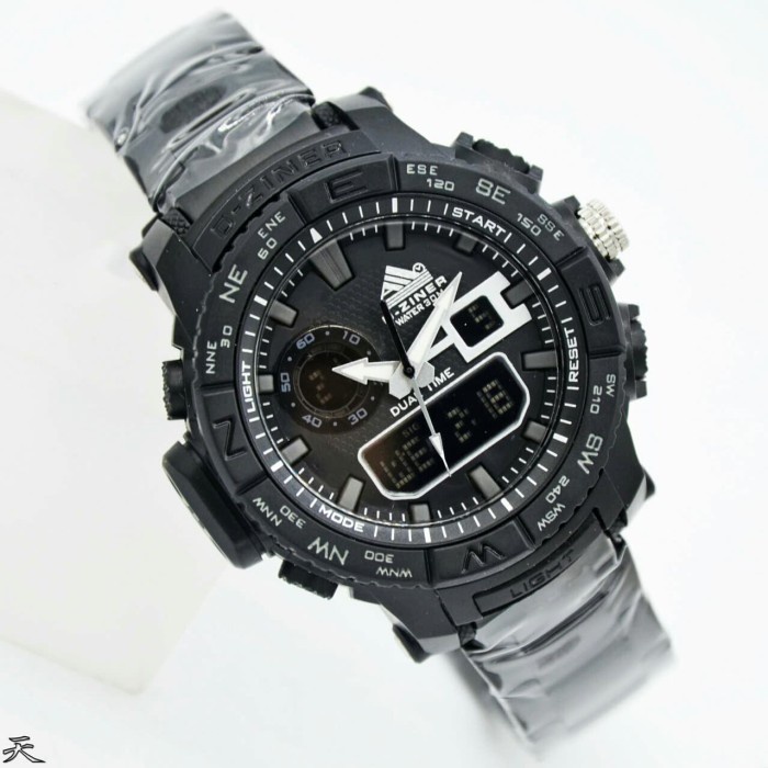 ✅Ori Jam Tangan Pria D-Ziner 8140Mb Rantai Dualtime Original Black Terbaru