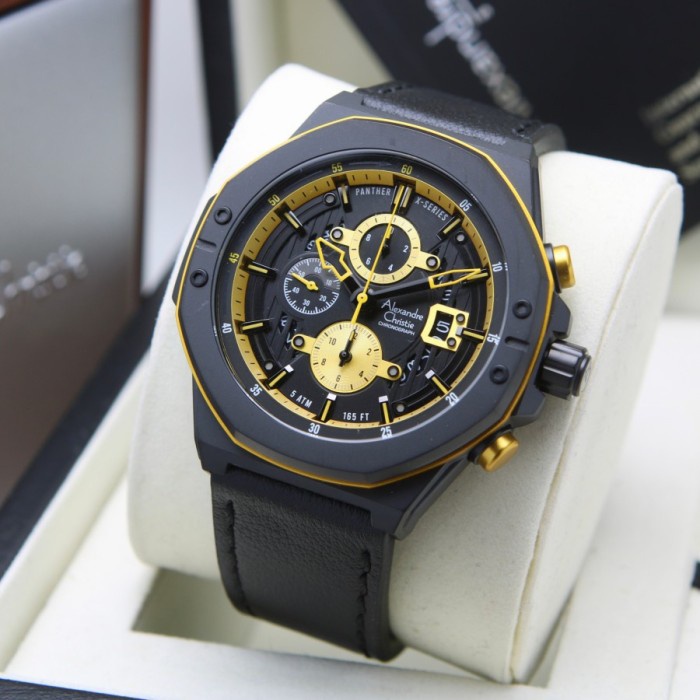✅Original Jam Tangan Pria Alexandre Christie Ac6597 Ac 6597 6597Mc Black Origina Berkualitas