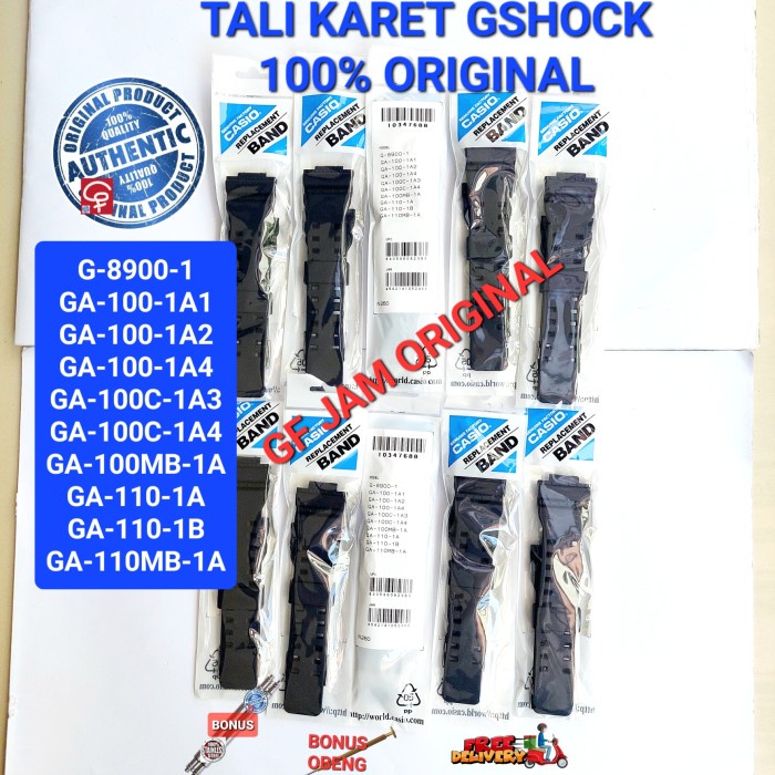 ✅Ori Tali Jam Tangan Gshock Rubber Strap G Shock Ga100 Ga110 G8900 Original Terbaru