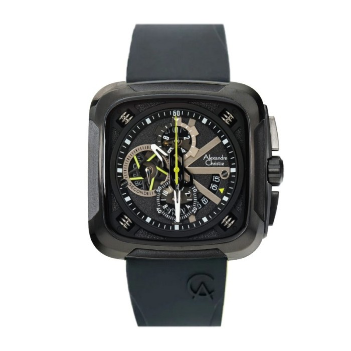 Jam Tangan Pria Alexandre Christie Ac 6577 Ac6577 Rubber Original