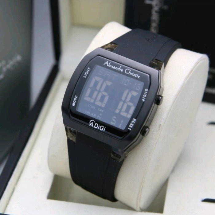 ✅New Ori Jam Tangan Digital Wanita Alexandre Christie Ac 9348 Mh Rubber Stainle Terbaru