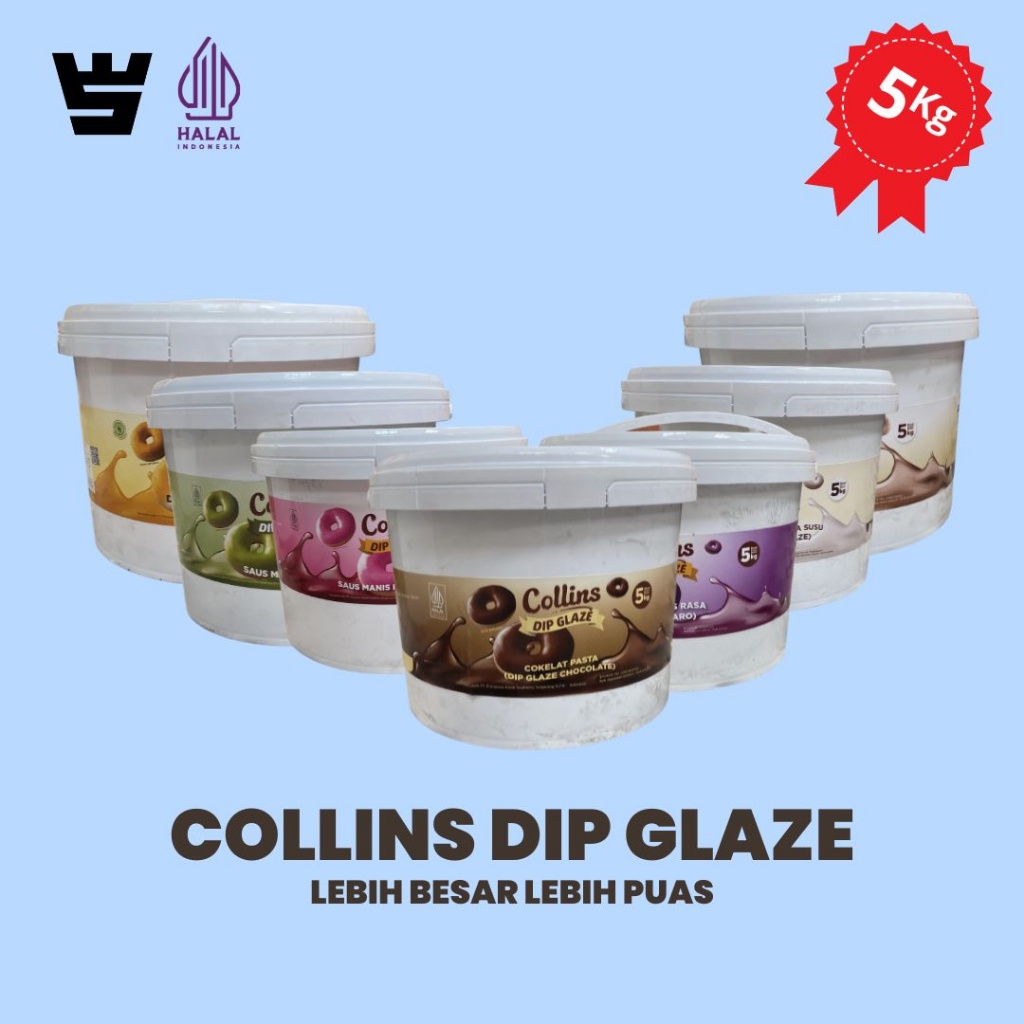 

Collins Dip Glaze 5 Kg Selai Coklat Rasa Choco / Greentea / Taro / Strawberry / Cappuccino / Tirasu