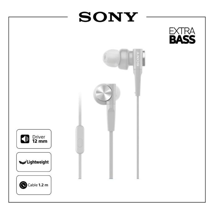 Sony Mdr-Xb55Ap White Extra Bass Earphone / Xb55Ap / Xb-55Ap / 55Ap