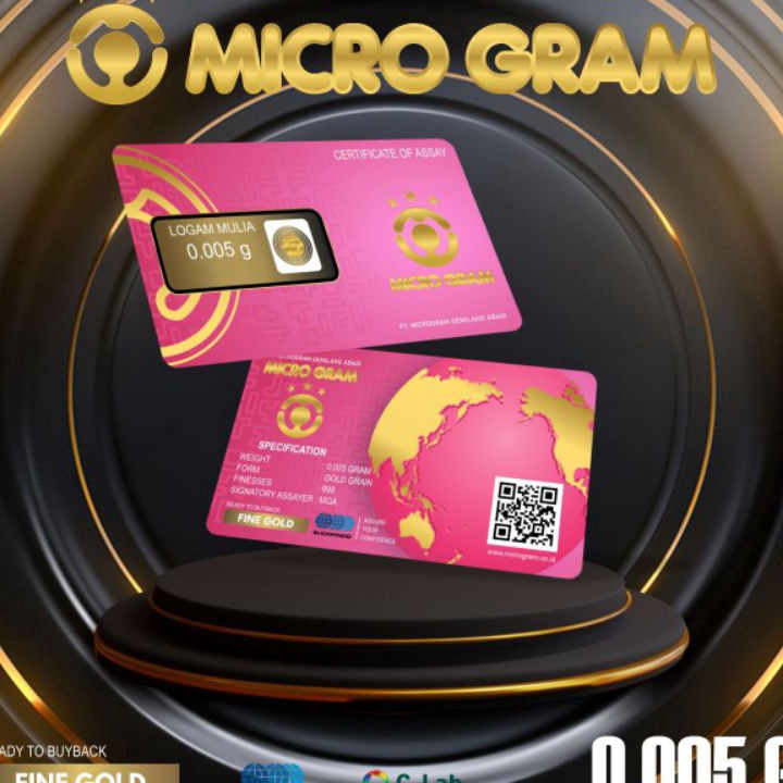 [M♕89?U MICROGRAM EMAS MINI 0.005 GRAM LOGAM MULIA 24 KARAT DIJAMIN ASLI ORIGINAL [PROMO	6BDA]