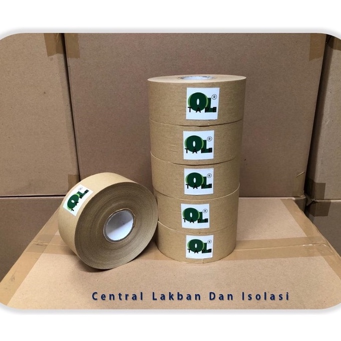 Diskon Gummed Tape / Lakban Air. Ukuran: ( 48 mm x 82 Yards ).