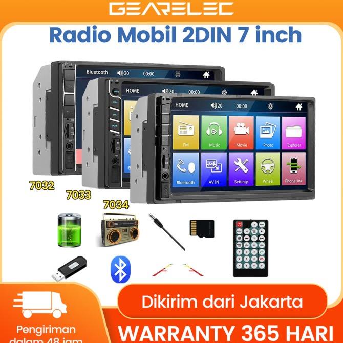 Mobil Head Unit Player Double DIN MP5 Multimedia Player Layar 7 inch