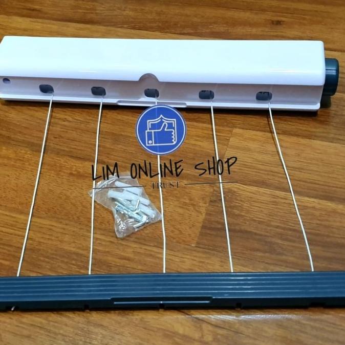 JEMURAN BAJU 5 TALI WOOLITE ORIGINAL RETRACTABLE INDOOR OUTDOOR SIMPLE