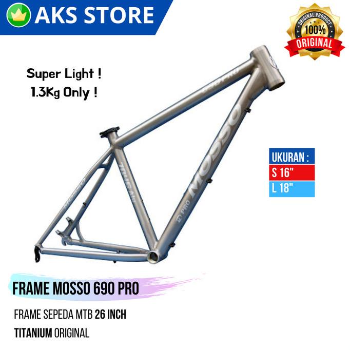 Frame Rangka Sepeda Gunung Mtb Titanium Mosso 690 Pro Alloy 26" S & L Pengiriman Cepat