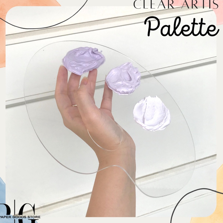 

[P04-♥] Clear Artist Palette Acrylic for Cake Painting Palet Akrilik♫!