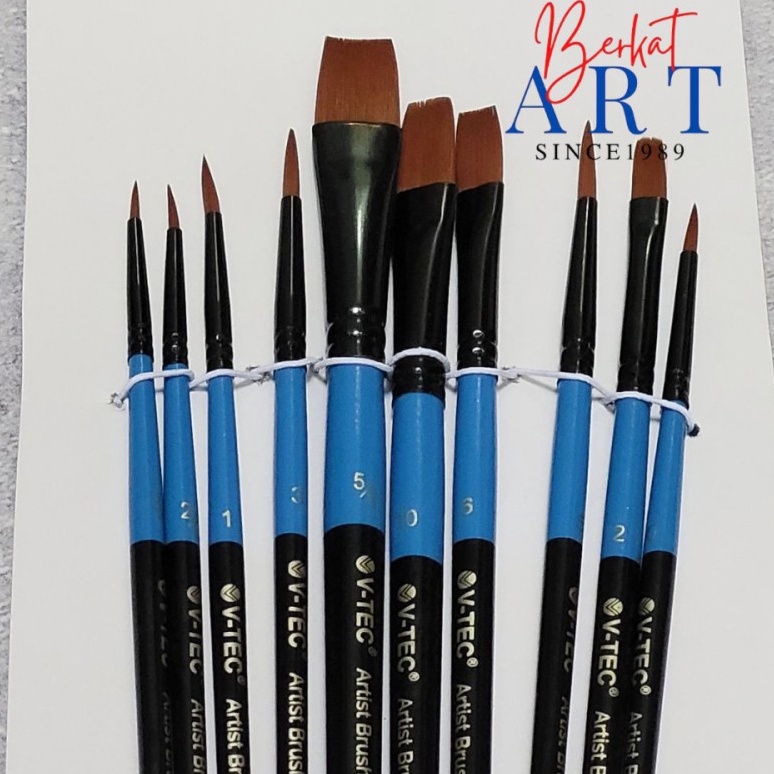 

(Z99✪] Kuas Lukis Set Isi 10 / Artist Brush V-TEC VT 2020/10..!