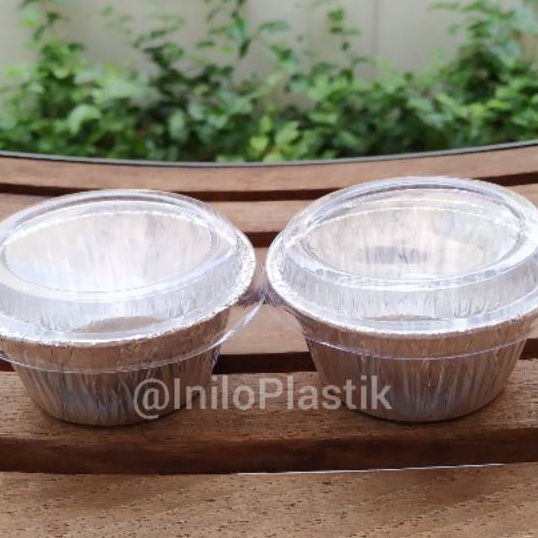 [Q20㊛) @25pcs Alumunium Foil Tray RX-14081 / Aluminium RX-14081 RX 14081 Bulat + tutup.