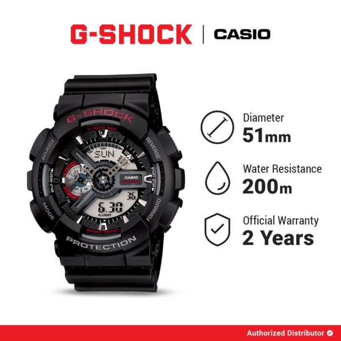 [READY INSTANT] G-shock Jam Tangan Original GA-110-1ADR-BSK