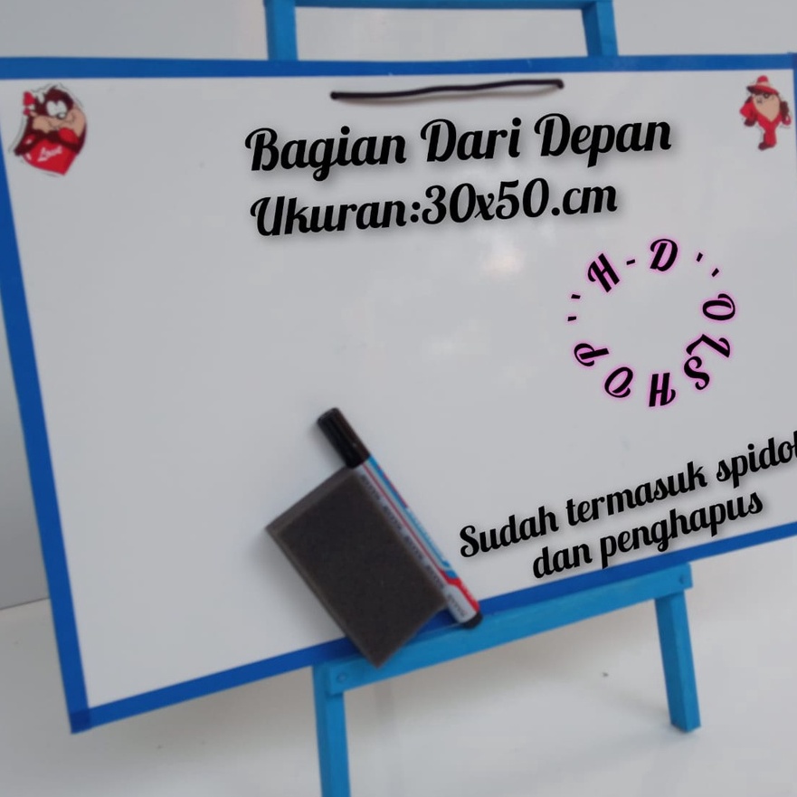 

(C87♪] papan tulis anak white board dengan penyangga karakter ukuran 30x50..