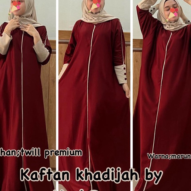 (L46-✮> Daster Arab Noni KHADIJAH Maxi Dress Kaftan Gamis TWILLtrending❣
