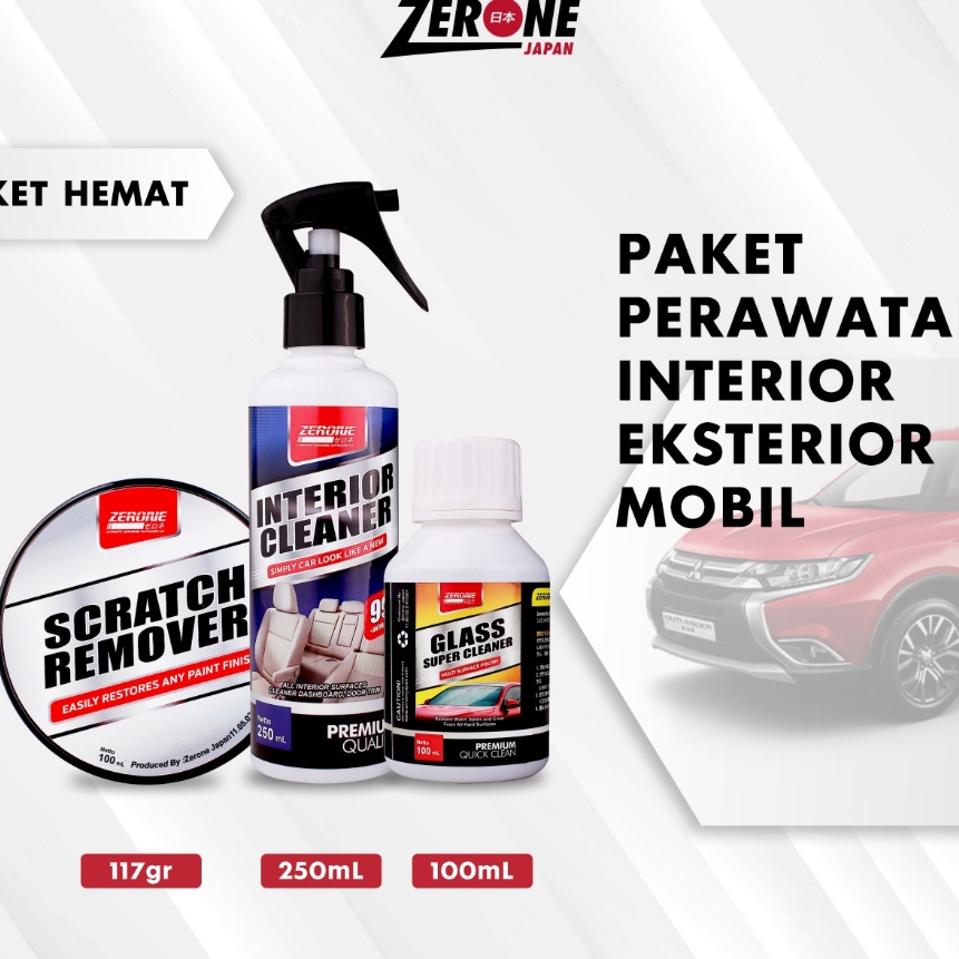 (X60-☼> Zerone Japan Paket Lengkap Perawatan Mobil Pembersih Jamur Kaca Interior Eksterior Kendaraan