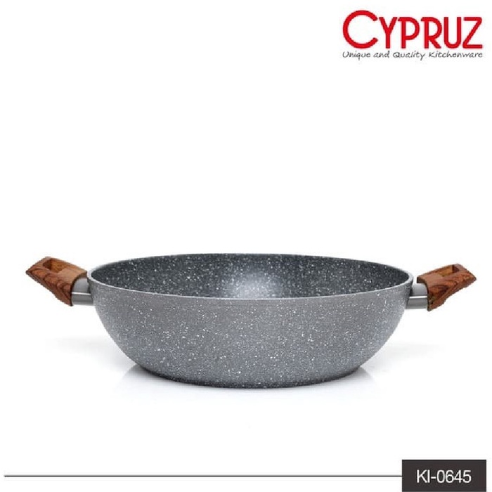 ✨Baru Cypruz Ki-0645 Wok Pan 30Cm Tanpa Tutup  Wajan Kuali Induksi Ceramic Terbatas