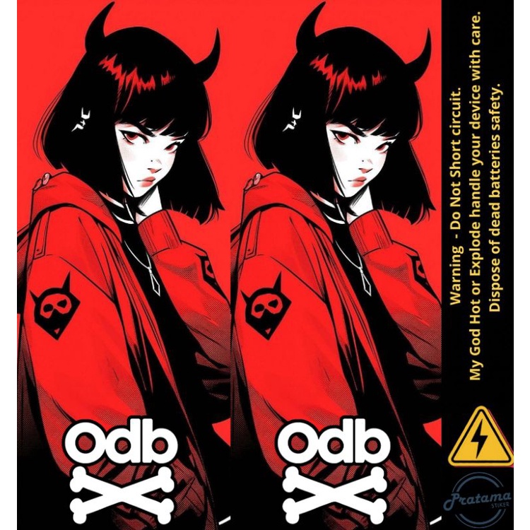 skin wrap baterai/pelindung baterai 18650 ODB x dark anime  part2