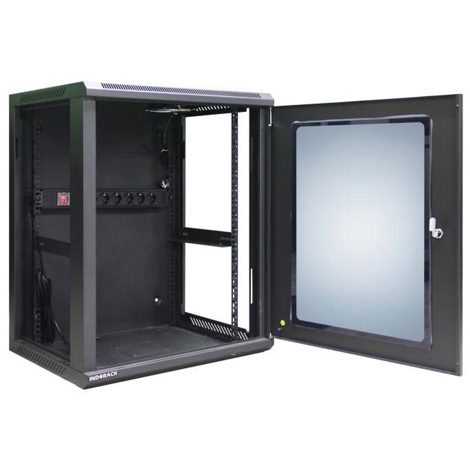 TER-UPDATE WALLMOUNT INDORACK WR5012S 12U 500MM SINGLE DOOR RAK SERVER WALL MOUNT #ORIGINAL