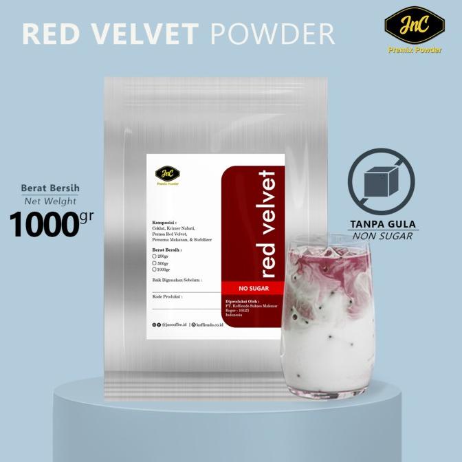 

JnC Red Velvet Powder Tanpa Gula 1000gr / bubuk minuman Red Velvet