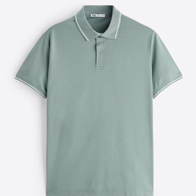Polo Shirt Zar4 Mercerised Original Full Label & Tag / Kaos Polo Pria