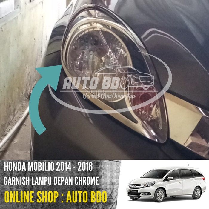 Garnish Lampu Depan Mobilio Chrome 2014 - 2016 terbaik