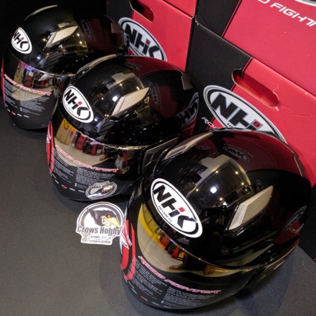 HELM NHK R7 ORIGINAL Solid BLACK GLOSS