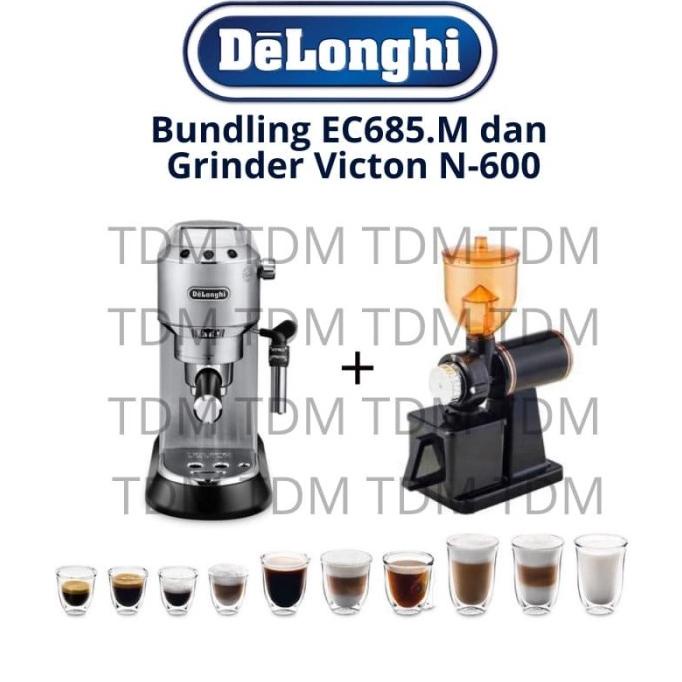 Bundling Mesin Kopi Delonghi EC 685M + Grinder Kopi N600