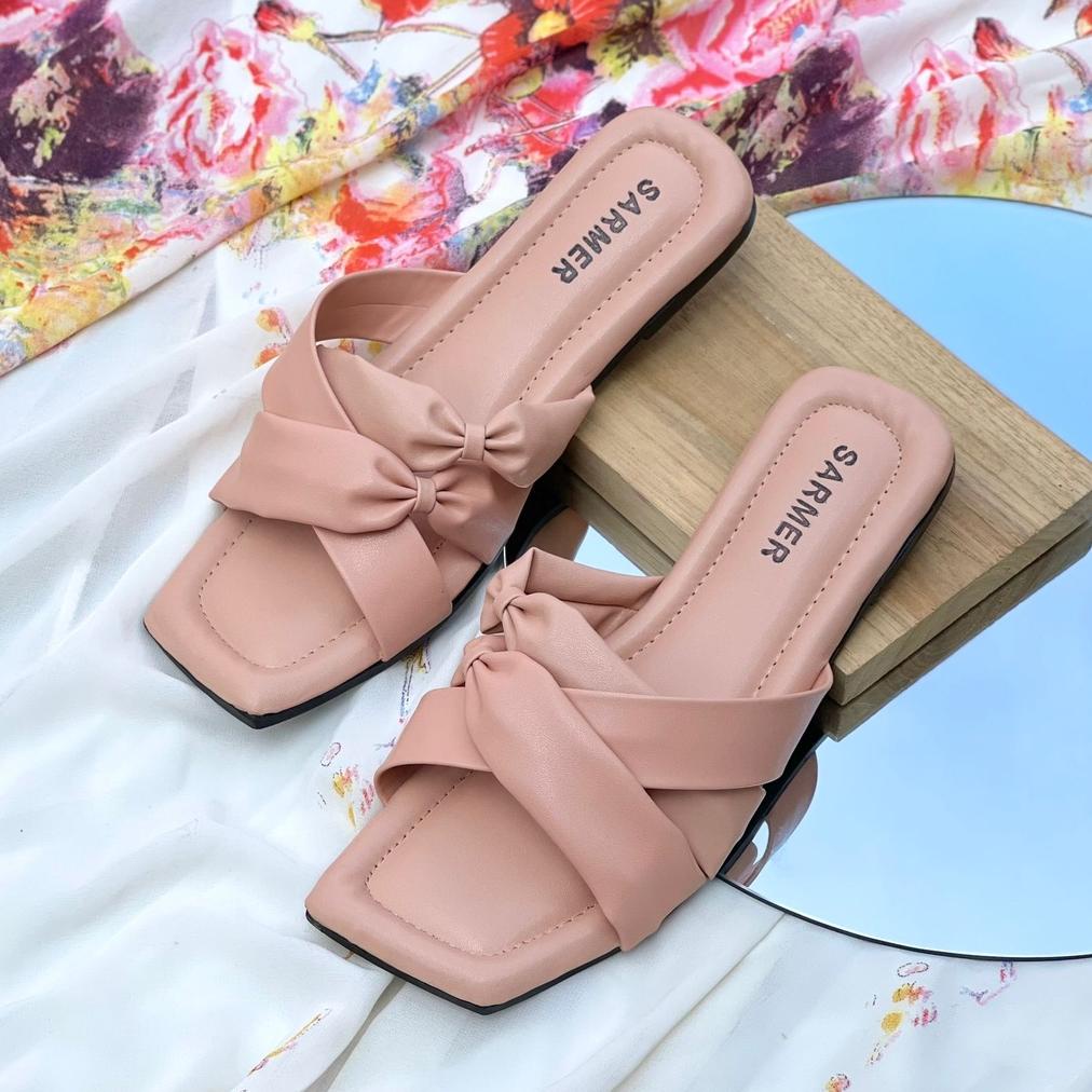 SARMER CANDY FLAT CHERRY - Sandal Wanita