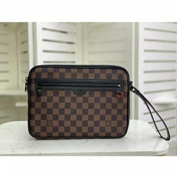 ✨Sale Clutch Bag Yas Tangan Pouch Pria Lv1299 Zip Damier Miror Terbaru