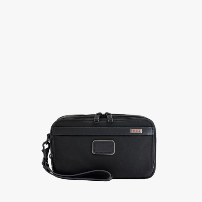 ✨Sale Tas Golf Tumi Pouch Bag 3 Zip Black Original Bisa Gojek