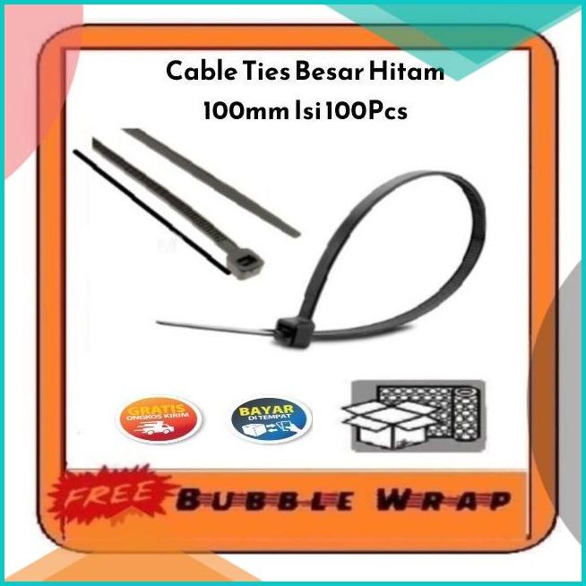 

kabel ties 10 CM size 2.5 x 100 mm cable tie / dasi kabel / tali serut 20JVLZ3 perkakas