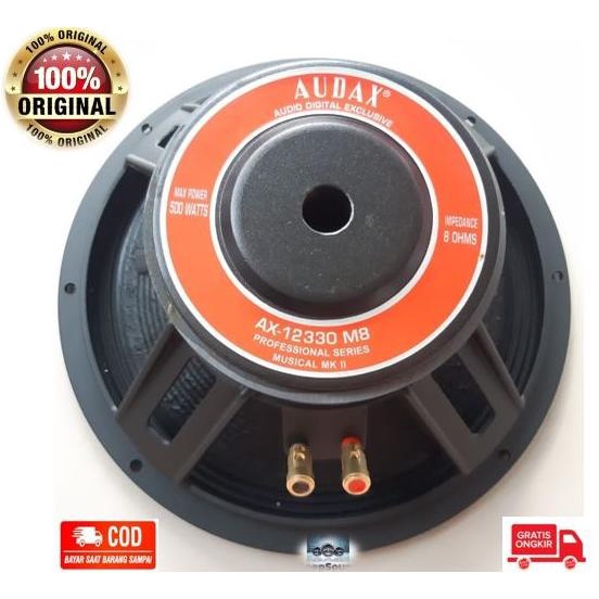 AUDAX Speaker 12 Inch Daya 500 Watt AX-12330 Full Range ASLI