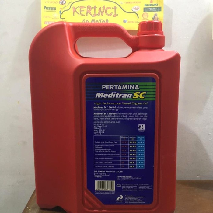 OLI MEDITRAN SC 10L GALON PERTAMINA - OLI DIESEL MEDITRAN SC 15W-40 BEST DEAL