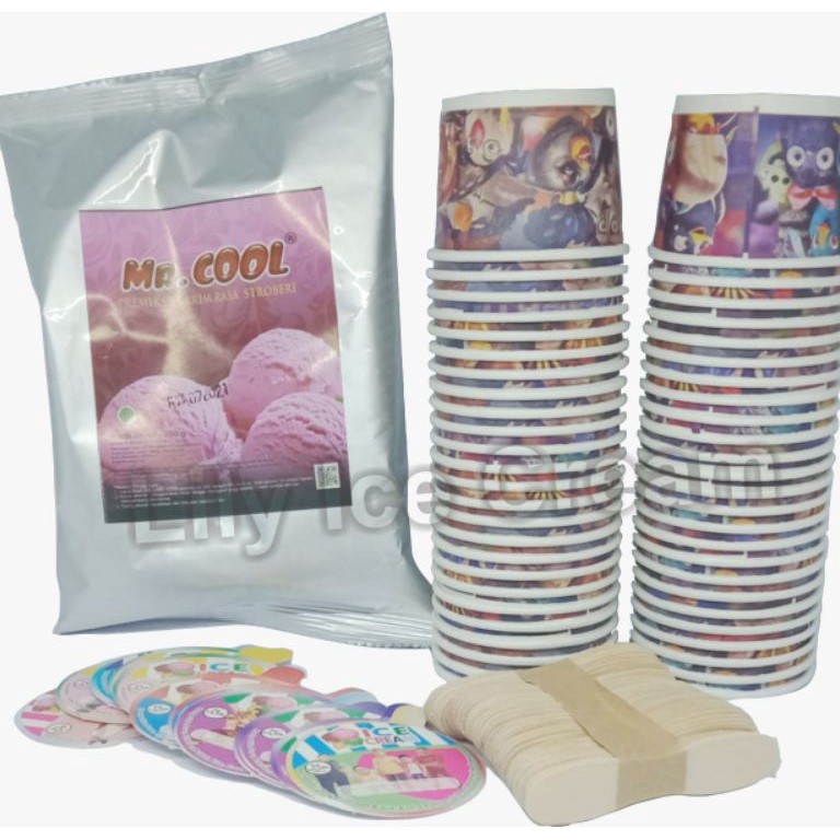 

LKPF7696 PAKET USAHA ICE CREAM BUBUK 250 GRAM +CUP PAPER 50 ML