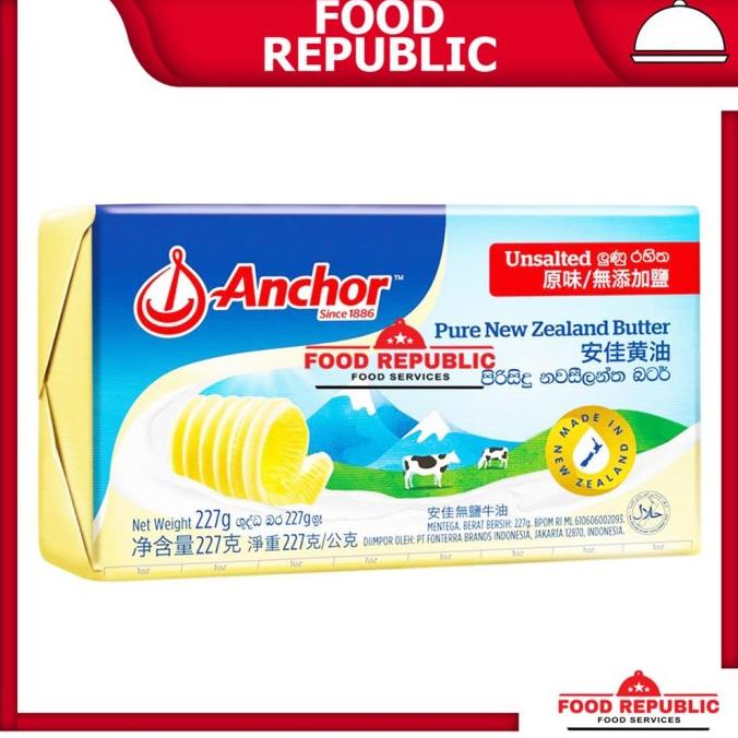 

Anchor Unsalted Butter 227 GR Halal Enak Import New Zealand Premium