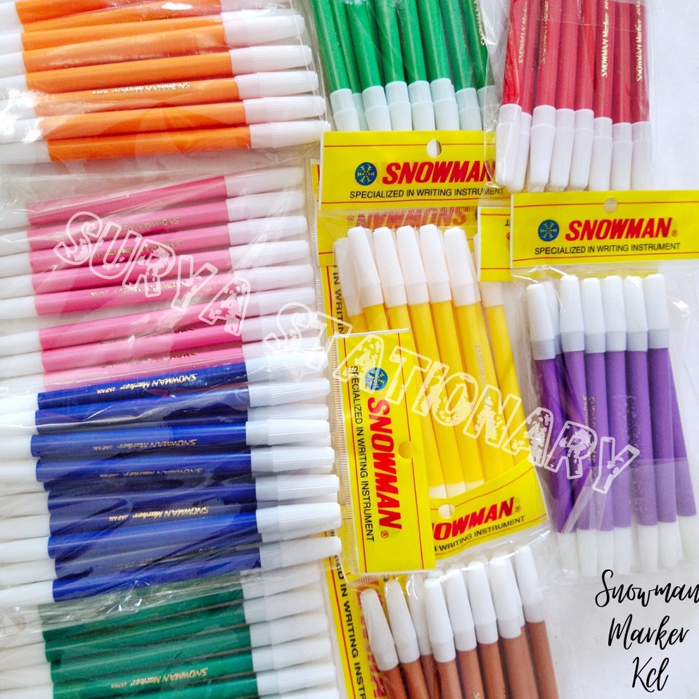 

YKHR3382 (LSN) Snowman Marker Kecil (Lusin) / Marker Pencil 12 pcs / Spidol kecil snowman lusin