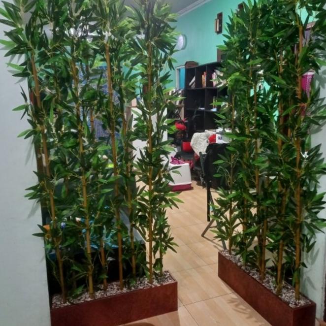 Bambu Partisi T170 Penyekat Pembatas Ruangan Tanam Hias Dekorasi Rumah