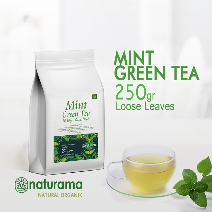 

Mint Green Tea 250 Gram Naturama Teh hijau daun mint organik