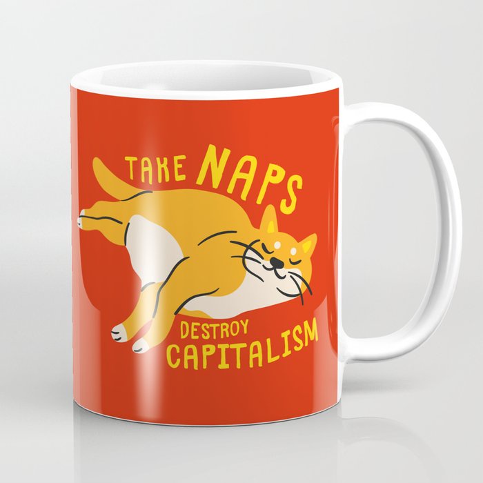 Kucing Anti Kapitalis - Tidur Siang, Hancurkan Cangkir Kopi Merah Kapitalisme