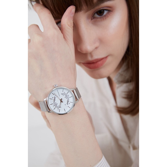Promo Berrybenka - Jam Tangan Rantai Wanita Sophie Cecilia Marble Watches - Silver,One Size